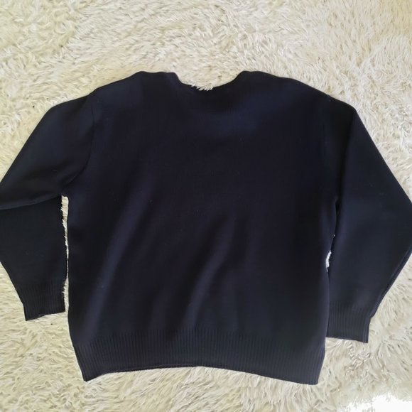 SOLD Filson Mens Pullover Sweater XXL Vtg Crew Neck Navy Virgin Wool USA Heavy - Picture 2 of 8